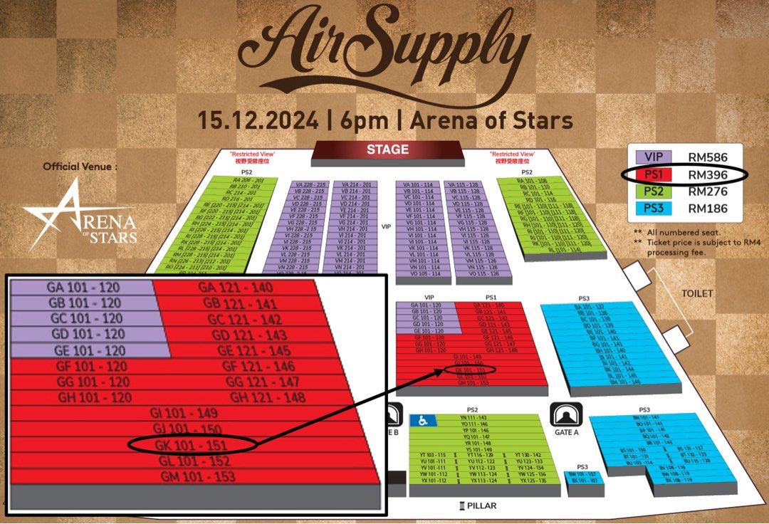 (1x PS1) Air Supply 2025, Tickets & Vouchers, Event Tickets on Carousell