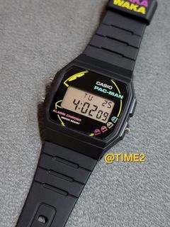 đź Casio 50th Anniversary Classic X PAC-MAN 1980s Classic Ghost Eating Game F-91WPC-1A F91WPC-1A F-91 F91 Electronic Watch Quartz Watch General Daily Water Resistance Unisex Limited Edition Bandai Namco PAC MAN64238578725379110