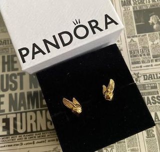 💎 SALE! PANDORA HARRY POTTER GOLDEN SNITCH STUD EARRINGS