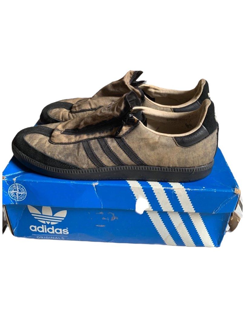 adidas gazelle silver green womens Stone Island x Adidas 2009 Grey Zipped Samba Trainers