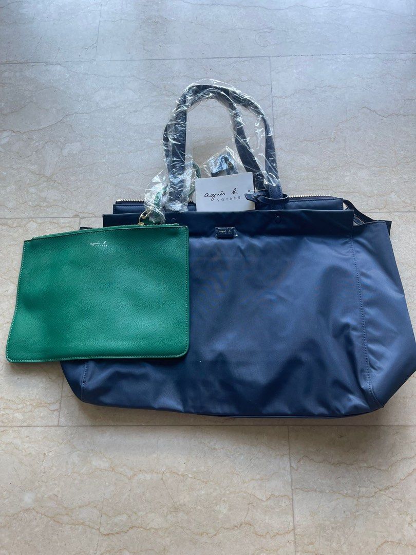 Agnes B Shoulder Tote Bag (+ free green bag) (Category: Bags & Wallets) located in Singapore. Submitted by m3_gnn (Listing ID 1341655097, Image 1). Description: Never used before, in good condition. Tag is still intact. Comes with a free green bag! .