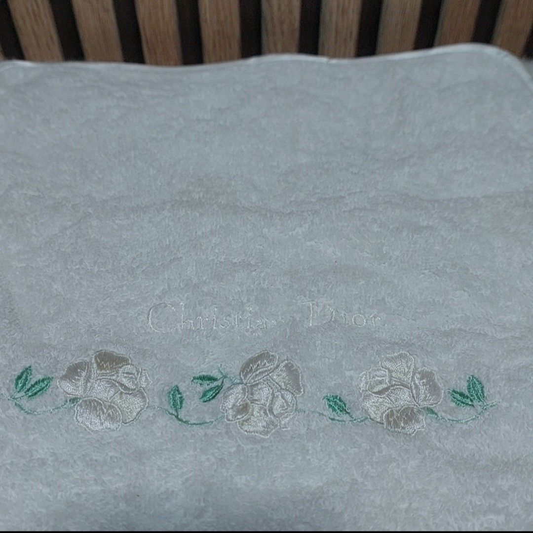 Authentic Christian Dior Face Towel (Category: Towels, Napkins & Holders) located in Binangonan. Submitted by makoleksyon (Listing ID 1341613042, Image 3). Description: excellent condition no flaws 💯% Authentic Money back guarantee bought in Japan 13x13 inches size.