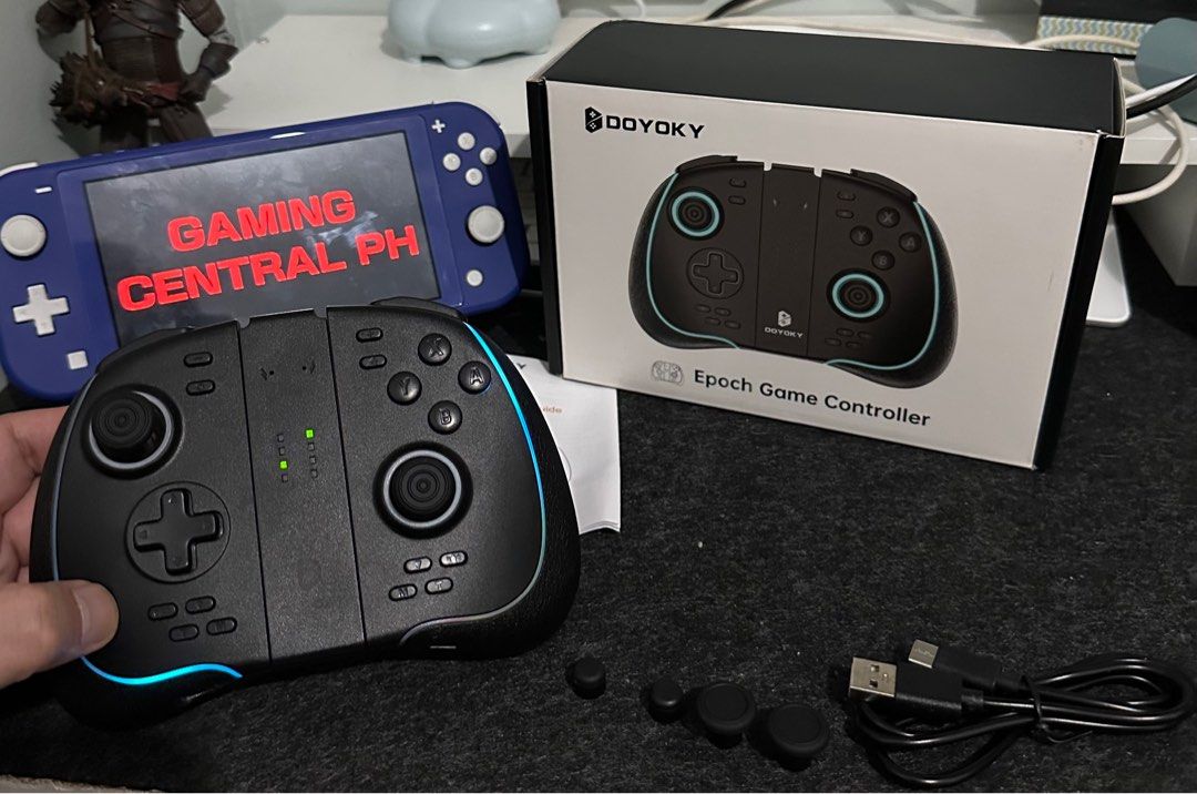 Doyoky Epoch Joycons (Category: Controllers) located in Narra. Submitted by gamingcentralph (Listing ID 1341598988, Image 2). Description: Doyoky Epoch Joycons PRICE: 3,000 Condition: No issue. Used once for my review video. You can check my YT channel. This unit came directly from Doyoky. Warranty: 7 days. If magkaissue, isoli nyo lang sa’kin. Wala ng mahabang usap pa. Meet up: Jollibee Narra Palawan (Along National Highway corner, Osmena Avenue