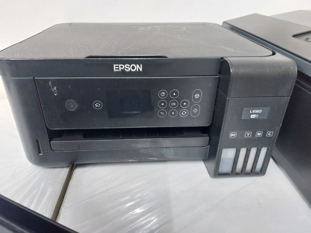 Epson L4160 Printer Defective for sale (Category: Printers, Scanners & Copiers) located in Pasay City. Submitted by emerald_mansion_for_rent (Listing ID 1341631654, Image 1). Description: Epson L4160 Defective for Sale 3in1 Printer with scanner wifi connection, with iprint for Head replacement Clog in Color Black Original Inks hindi bugbog, office use only pickup Ortigas Center Pasig.