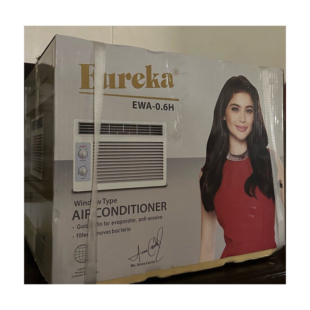 Eureka 0.6 HP Window Type Non Inverter Aircon (Category: Air Conditioning and Heating) located in Las Pinas. Submitted by zen.finds (Listing ID 1341614093, Image 2). Description: Brandnew and sealed Bought from SM appliances Msg me for inquiries! 📍Las Piñas.