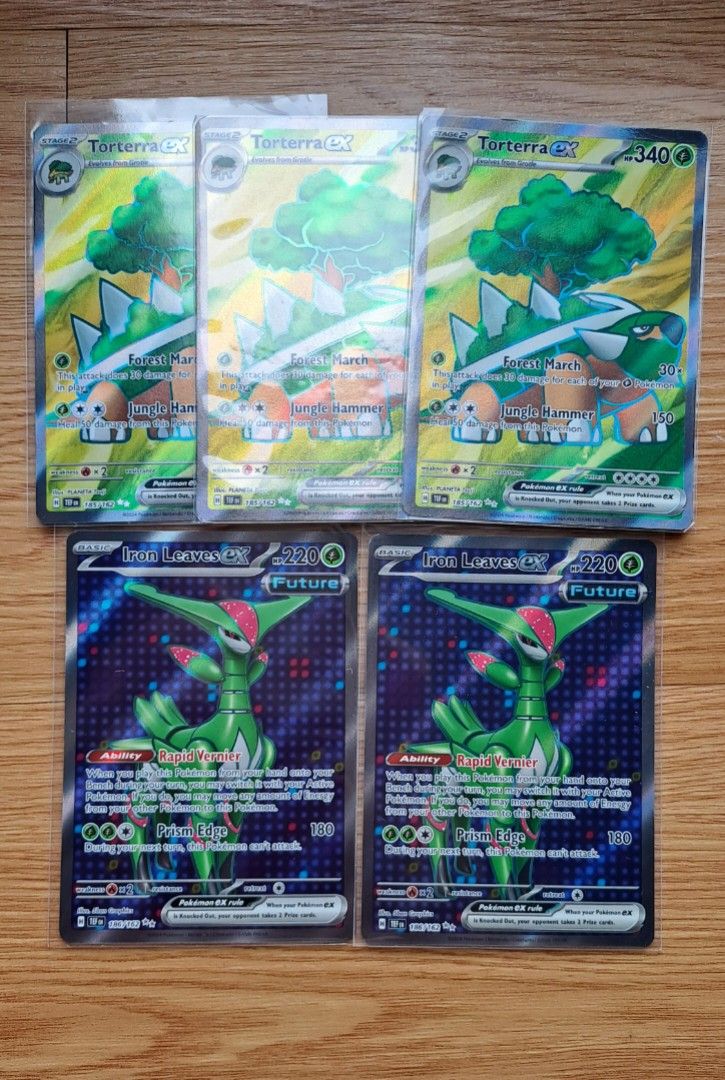 torterra ex pokemon card 012/162 - Temporal Forces - 3 Set This power cant be used if Torterra is affected by a Special Condition Iron Leaves Torterra EX Full