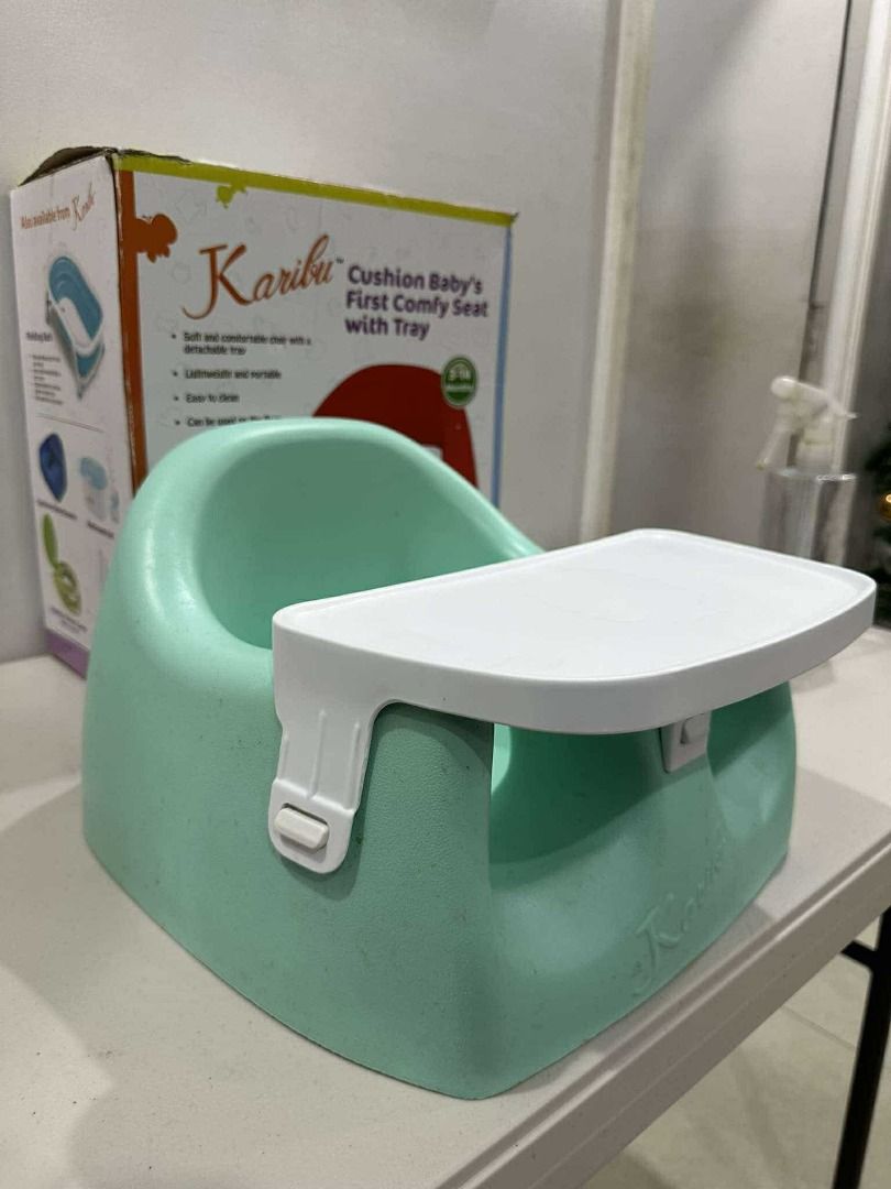 Karibu Comfy Seat wth Tray (Category: Baby High Chairs) located in Dasmarinas. Submitted by buboyd (Listing ID 1341594450, Image 3). Description: Karibu Cushion Baby's First Comfy Seat with Tray From Japan Price 1500 What you see is what you get!.