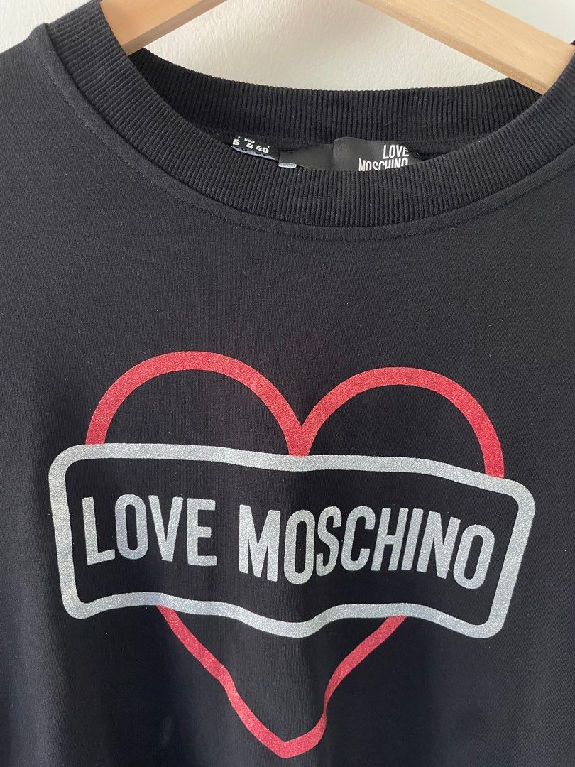 Love Moschino Black Pullover Sweatshirt Women s Fashion Tops Longsleeves on Carousell