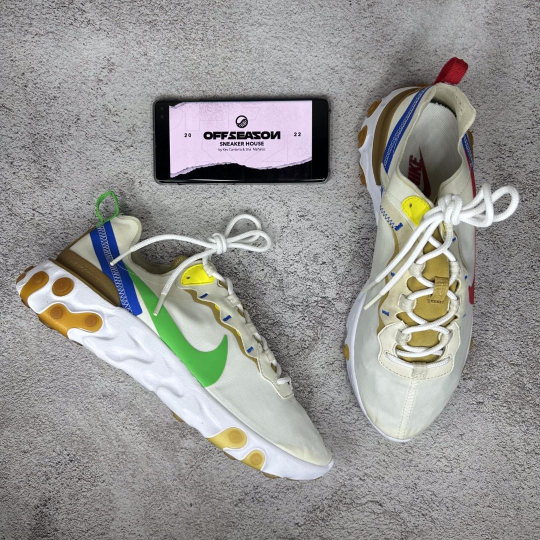 Nike React Element 55 men's 9 US 🔥 P3,500 only! 👌 (Category: Sneakers) located in San Pedro. Submitted by offszn.now (Listing ID 1341758078, Image 1). Description: 🔥 P3,500 only! 👌 Nike React Element 55 -men's size 9 US (27 cm) ‼ STEAL ‼ 💯Guaranteed Legit / Original / Authentic *already professionally cleaned by The Next Pair PH Manila PM if interested for complete photos. Loc: San Pedro, Laguna 🚚 Can ship nationwide.