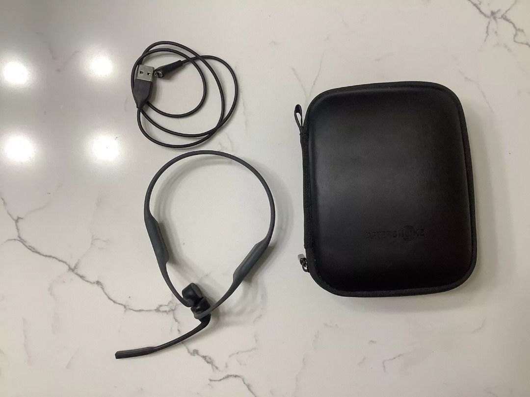 OpenComm AfterShokz Bluetooth Headset - Almost New, Perfect for Work & Play! 🎧 (Category: Headphones & Headsets) located in Cavite. Submitted by smartprodigy.gadgets (Listing ID 1341746645, Image 1). Description: Condition: Almost New! Lightly used, in excellent condition with no defects. Reasons to Get This: Upgrade your communication and music experience with the OpenComm AfterShokz Bluetooth Headset! Perfect for work-from-home professionals, 