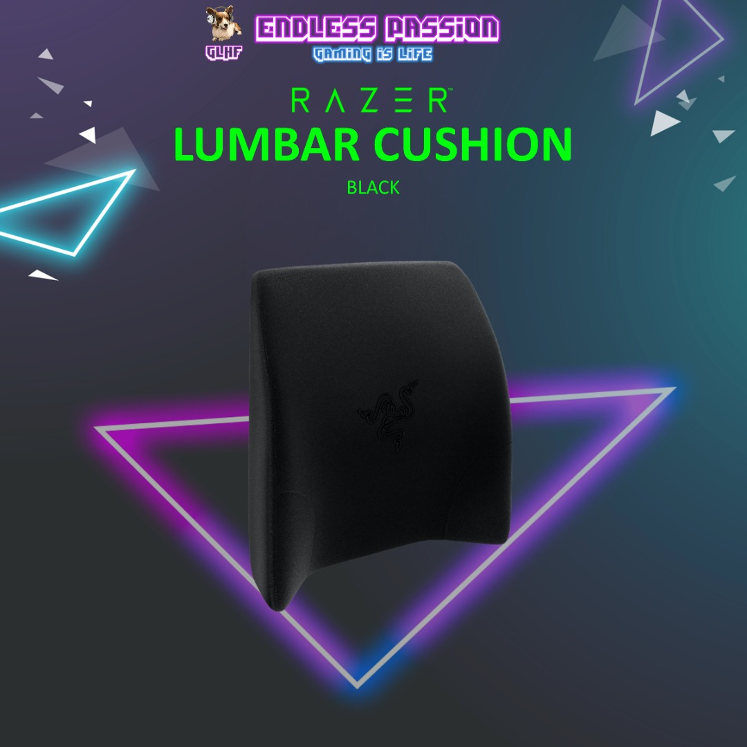 Razer Lumbar Cushion - Lumbar Support for Gaming Chairs, Furniture ...