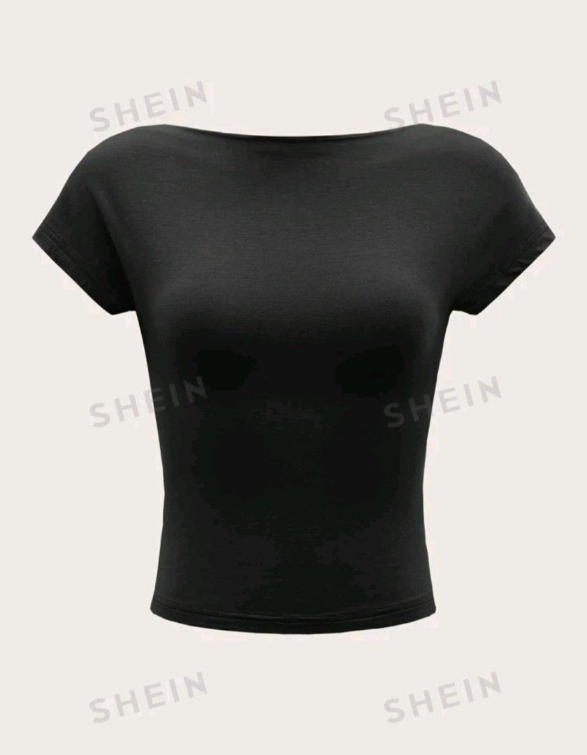 Backless top shein top