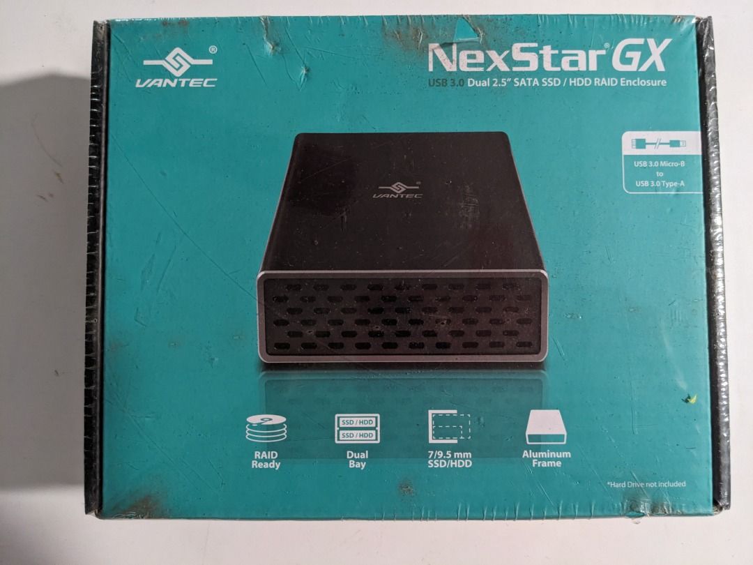 Vantec Nexstar GX USB 3.0 Dual 2.5 SATA SSD/HDD RAID Enclosure, Black (NST-272S3-BK)63164290159873110
