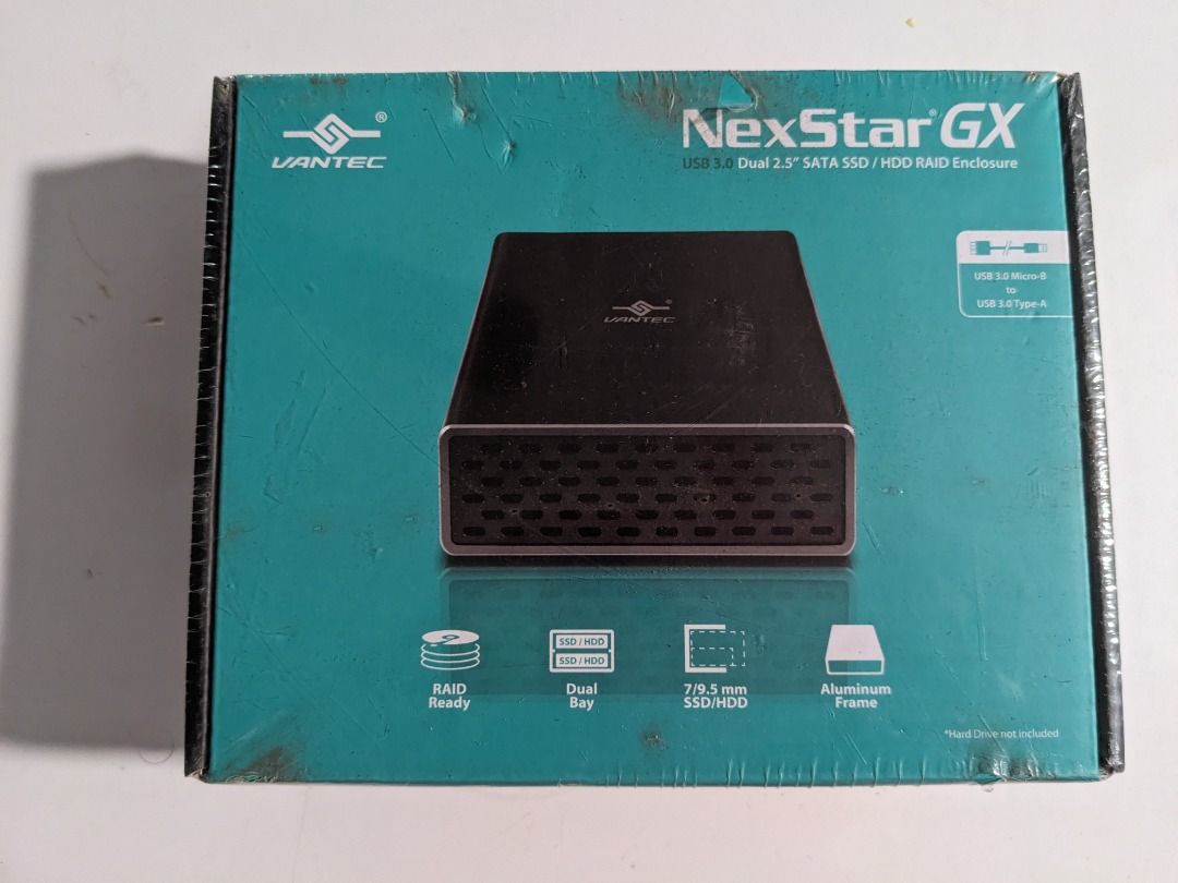 Vantec Nexstar GX USB 3.0 Dual 2.5 SATA SSD/HDD RAID Enclosure, Black (NST-272S3-BK)63164290159873111
