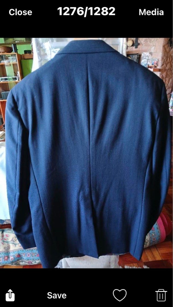 Vintage ! Navy blue suit (Category: Sets & Coordinates) located in Manila. Submitted by declutter4el (Listing ID 1341612836, Image 2). Description: -Bought in USA -Navy blue ( not light blue as in picture) -As good as new!! -Elegant ! Chest 42USA Shoulders 20 Length 30 Sleeves 19 1/2 Waist 34.
