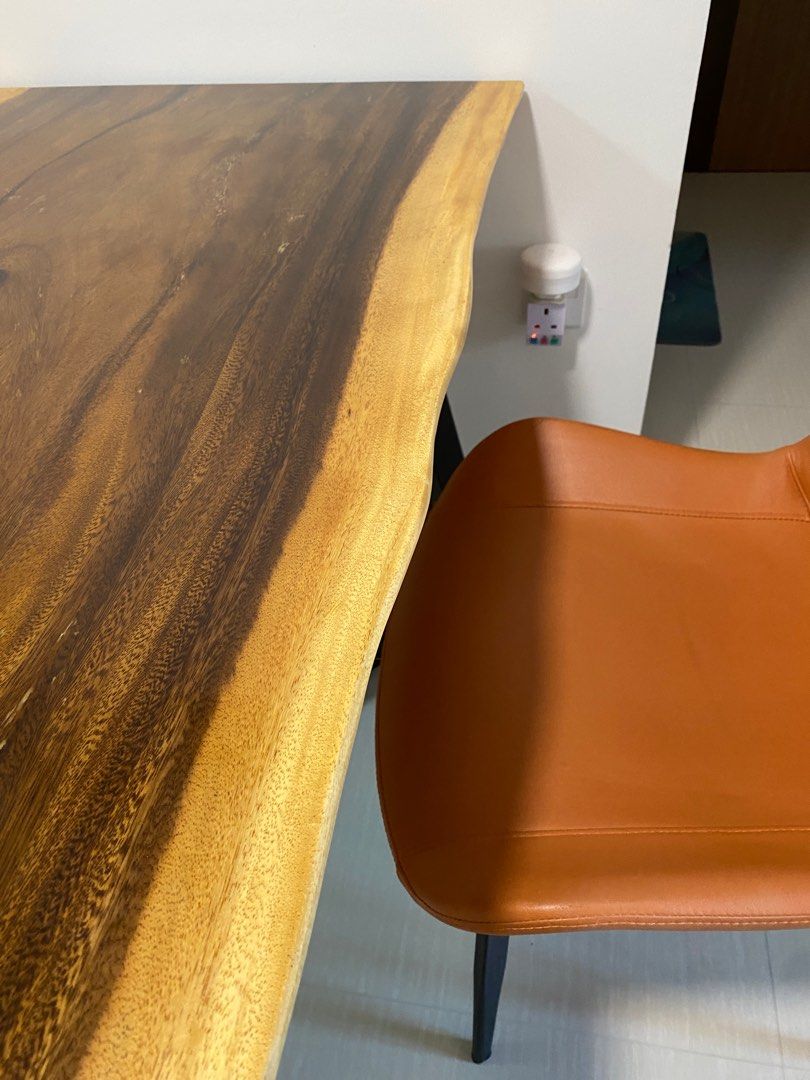 Solid Wood Dining Table (Category: Tables & Sets) located in Singapore. Submitted by bambubu (Listing ID 1341591744, Image 2). Description: Solid wooden table Dimensions L170 B74 H74 cm Inclusive of 1 protective plastic cover 4 chairs excluded but if u want just dm.