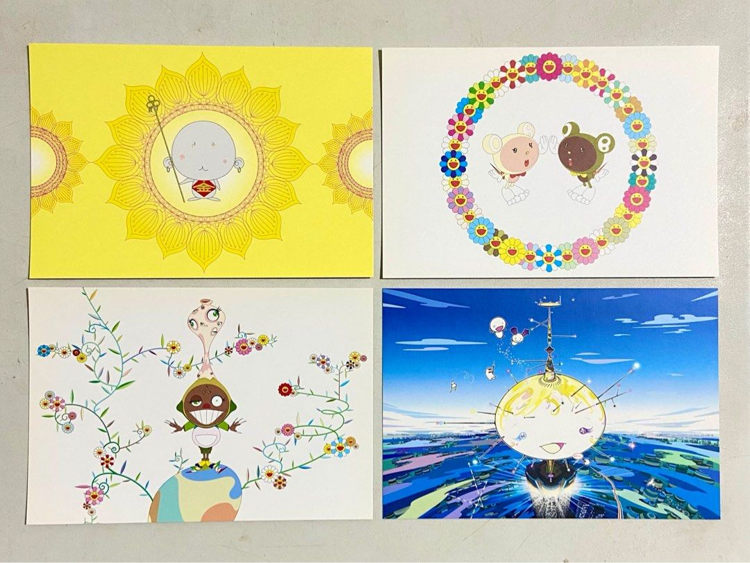 8 Pieces Assorted Takashi Murakami Post Cards (Category: Art & Prints) located in Santa Rosa. Submitted by shikaricollectibles (Listing ID 1341956532, Image 1). Description: Assorted Takashi Murakami Post Cards 8 pieces set Postcard size: 7 inches x 4.75” Remarks: Three of these have one yellowish side due to aging. Please refer to the 4th and 5th photo. Price: ₱1000 set Location: Santa Rosa, Laguna/ Cubao, QC MOD: J&T/ LBC/ Lalamove MOP: Gcash/ 