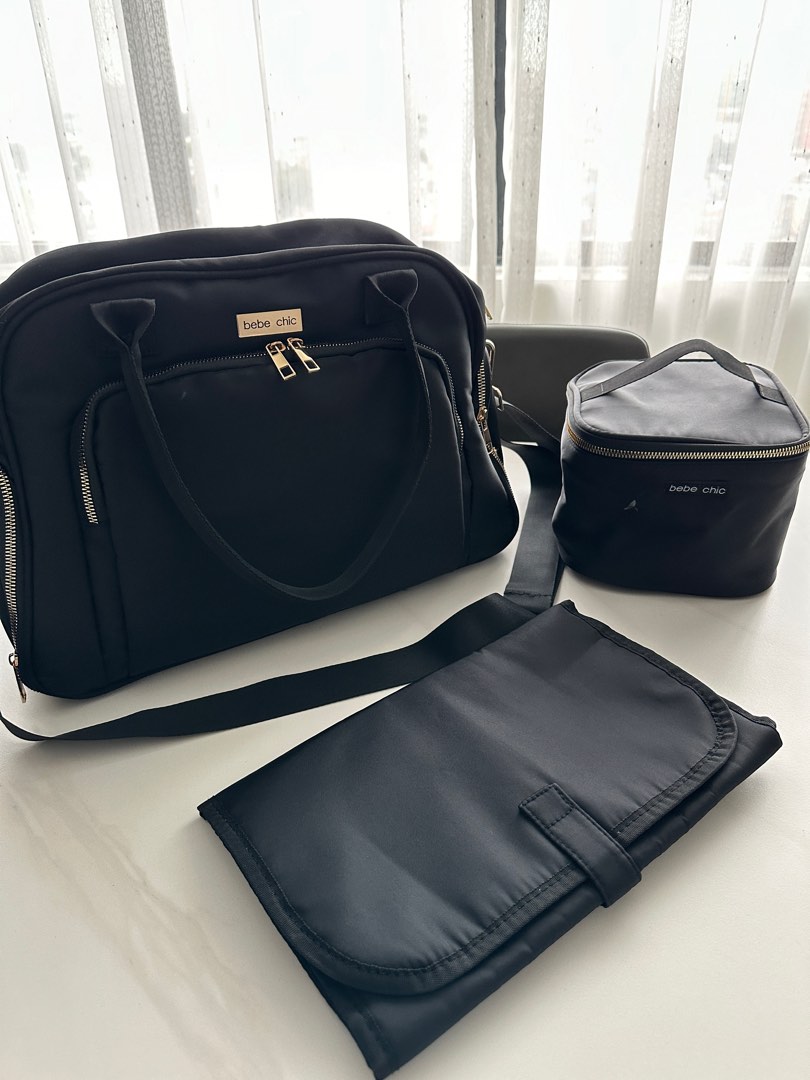 Bebe Chic Diaper Bag with Breast Pump Bag Changing Pad Babies Kids Going Out Diaper Bags Wetbags on Carousell