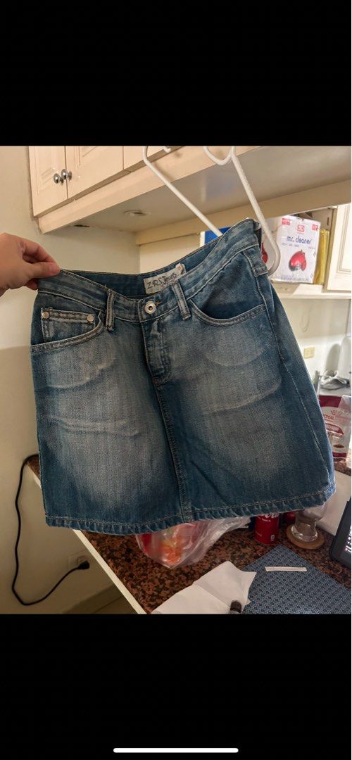 Denim Skirt (Category: Skirts) located in Pasig City. Submitted by panavi (Listing ID 1341808383, Image 1). Description: BNWOT Medium on Tag Waistline: 14 1/2 inches Length: 15 inches .
