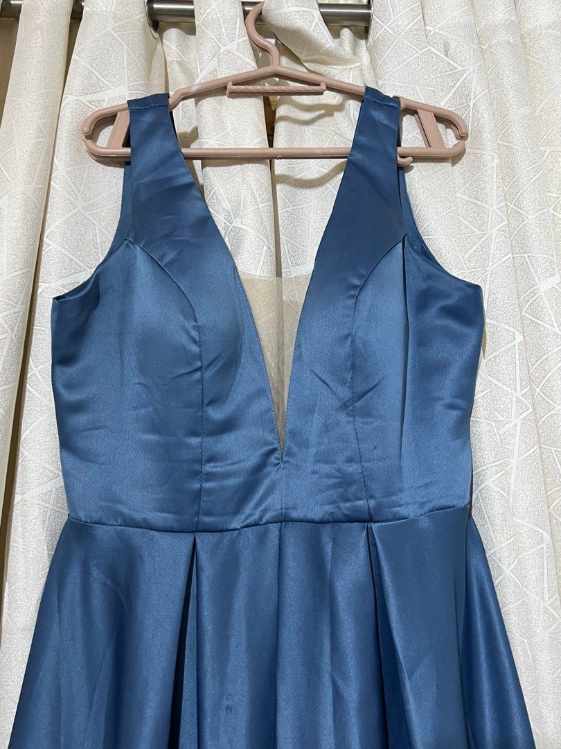Dusty Blue Gown (Category: Evening dresses & gowns) located in Caloocan City. Submitted by glennyyyyyyyyyy (Listing ID 1341834077, Image 2). Description: Dusty Blue Gown Used only once With built in padding Large on tag, but fits Medium to Large 📍North Caloocan or Batasan, Q.C. Negotiable for sure buyers.