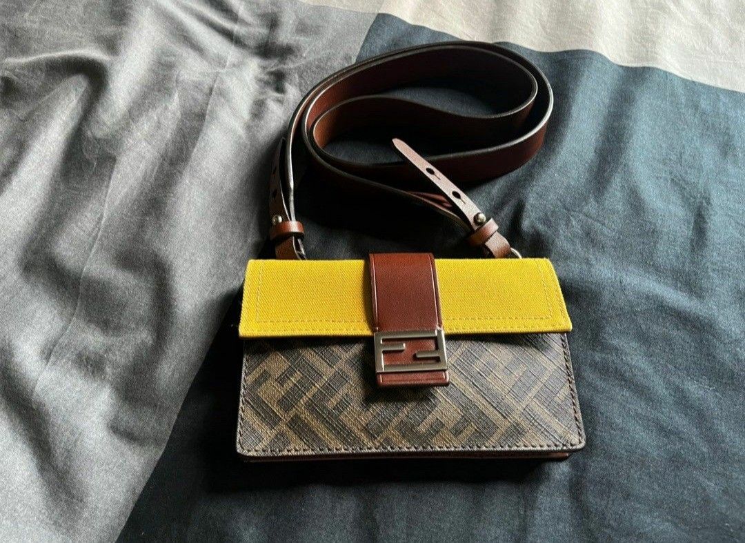Fendi Baguette crossbody bag (Category: Cross-body Bags) located in Davao. Submitted by mae_ann25 (Listing ID 1341774733, Image 1). Description: complete set, card tags dustbag paperbag. almost new.