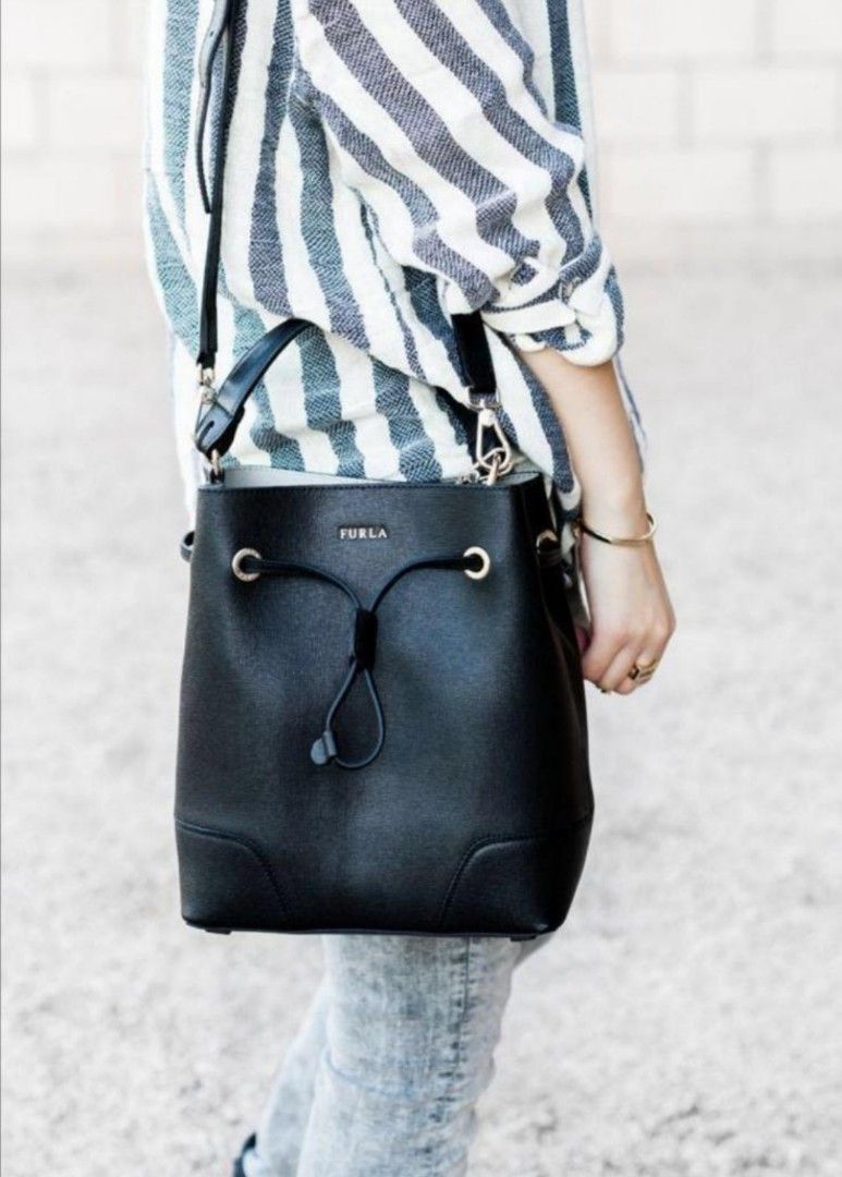 Furla Stacy Forest Green bucket bag Luxury Bags Wallets on Carousell