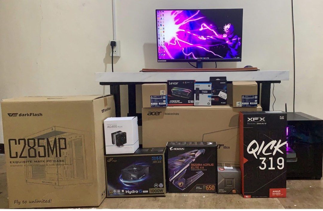 AM5 7800XT + 7500F (Category: Desktops) located in Makati City. Submitted by sg_storeph (Listing ID 1341860350, Image 1). Description: I’m selling my custom-built AM5 gaming PC for ₱500,000. The components were purchased November to December of 2013, and are still in excellent condition. I also have the original boxes and sales invoice for all the parts. Here’s the complete build: Specifications • Processor (CPU): Ryzen 7500F • Delivers fast perf