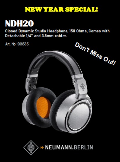 NEUMANN NDH20 HIGH-END CLOSED BACK STUDIO HEADPHONE - Limited-time only ...