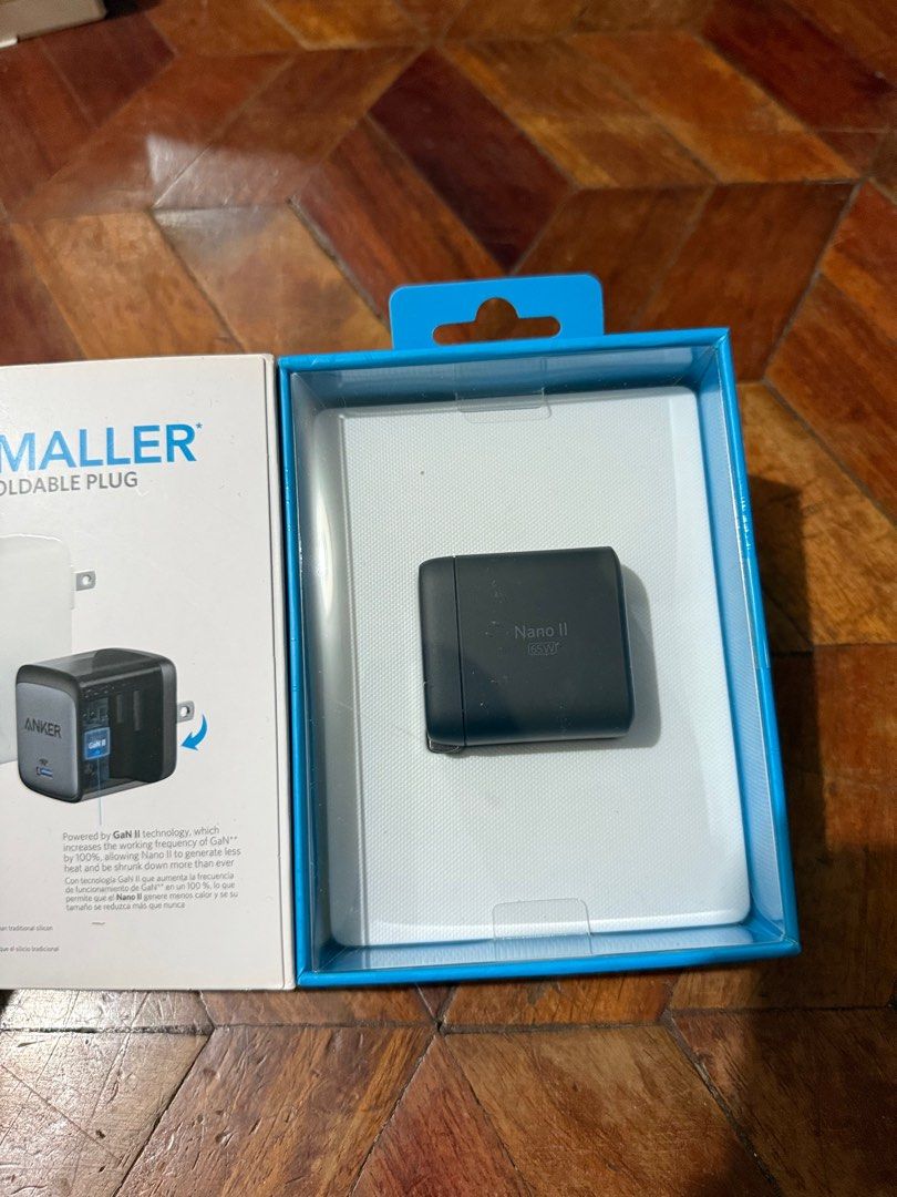 Original Anker Nano Gan 2 65 watts Adaptor Adapter (Category: Cables & Adaptors) located in Manila. Submitted by razelysonn (Listing ID 1341849945, Image 3). Description: Fixed price Sale already.