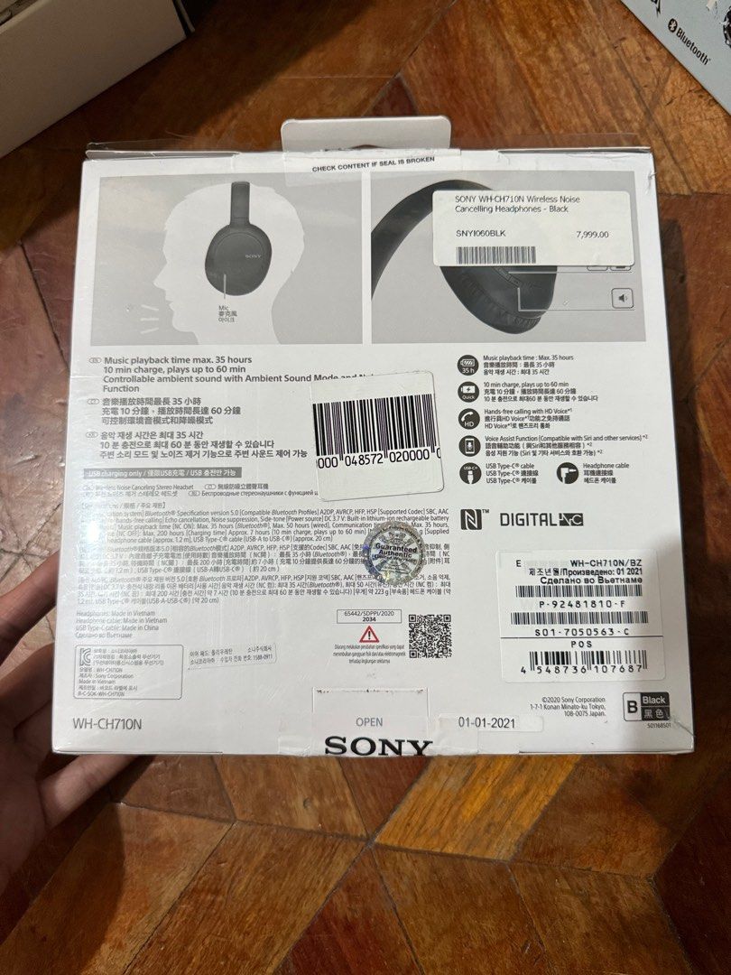 Original SONY WH-CH710N Bluetooth Headphone Headset (Category: Headphones & Headsets) located in Manila. Submitted by razelysonn (Listing ID 1341887404, Image 3). Description: Fixed price / Last piece 3k off already SRP: 8,000 SALE price: 5,000 .