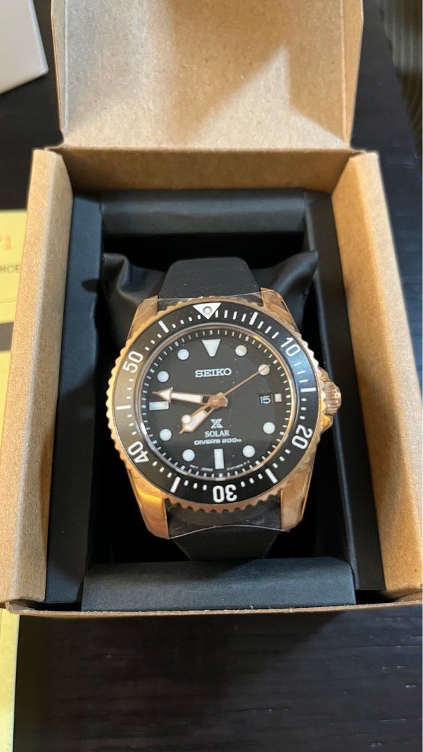 Seiko prospex solar rose gold cheap