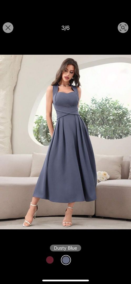 Shein formal dress (Category: Evening dresses & gowns) located in Manila. Submitted by jvchan__ (Listing ID 1341837778, Image 2). Description: Size: medium rfs: mali yung color para sa wedding na aattendan.