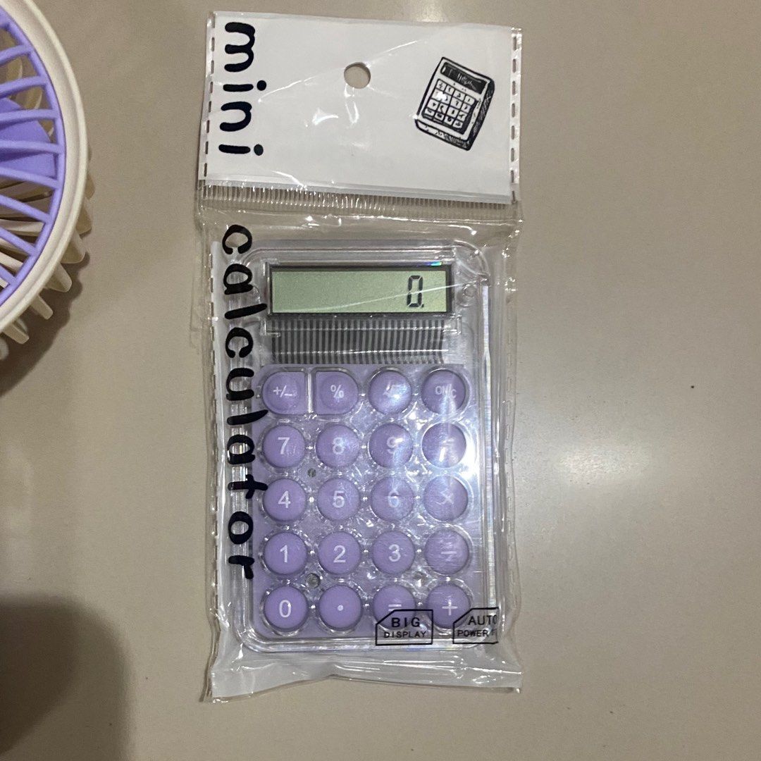 Take all - Fan and mini calculator (Category: Everything Else Others) located in Quezon City. Submitted by celRis (Listing ID 1341932822, Image 3). Description: - Take both for 90 pesos - Brand new.