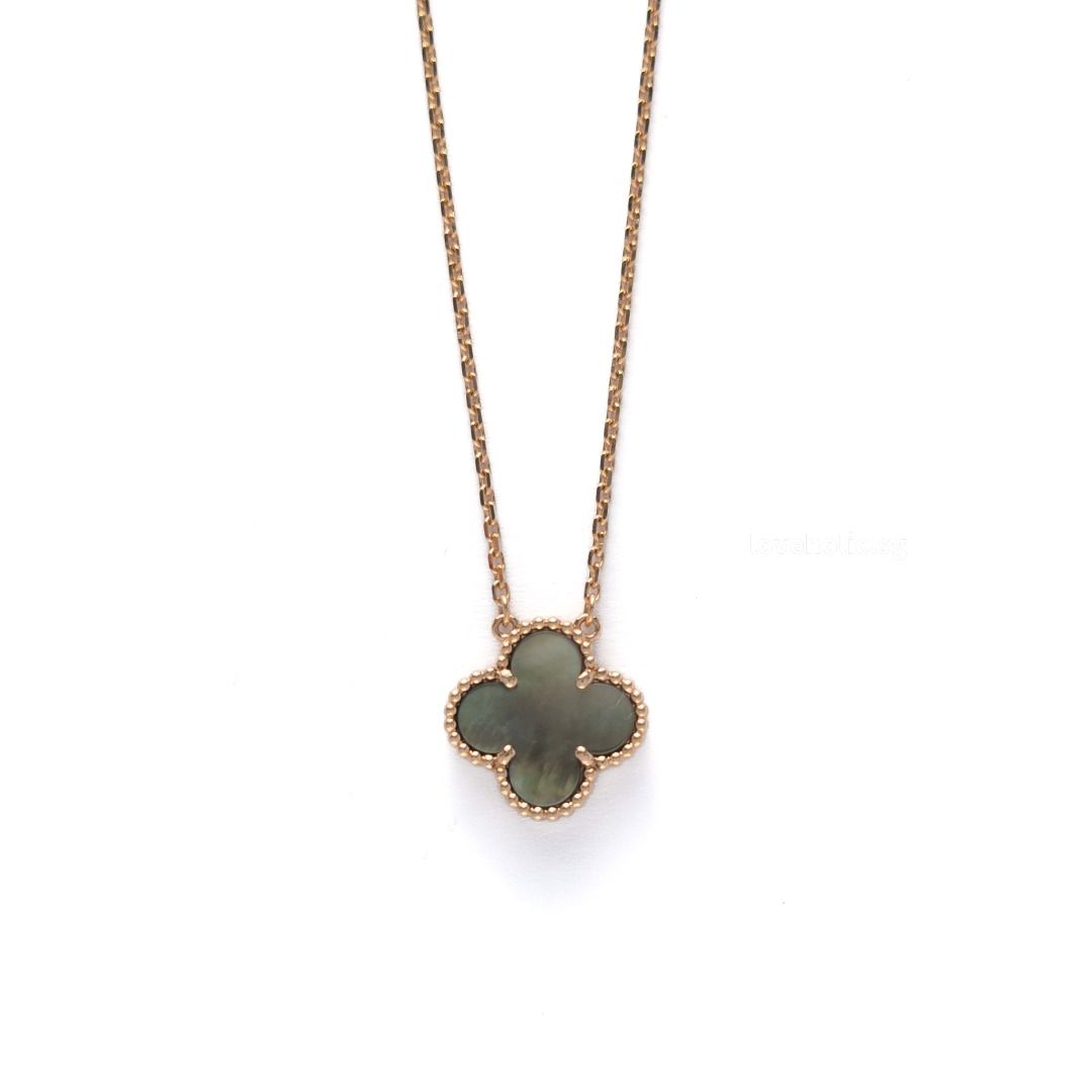 Van Cleef & Arpels VCA Vintage Alhambra Necklace | Mother of Pearl Grey Rose Gold Hardware (Category: Accessories) located in Singapore. Submitted by loveholic.sg (Listing ID 1341819982, Image 3). Description: Refer to https://loveholic.sg/products/van-cleef-arpels-vca-vintage-alhambra-necklace-mother-of-pearl-greyrose-gold-hardware-3051 for more details Follow our Instagram @loveholic.sg .