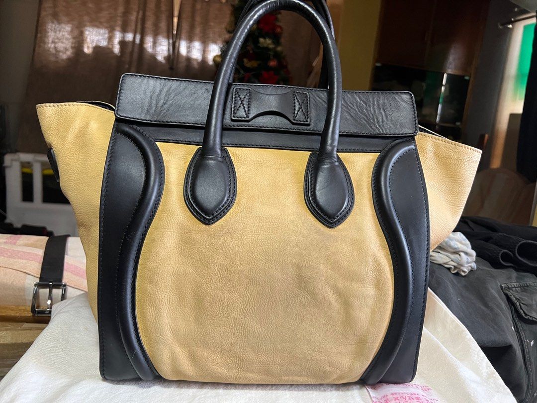 Vintage Celine Luggage Bag (Category: Luxury Bags & Wallets) located in Valenzuela. Submitted by micahdamias_finds (Listing ID 1341849883, Image 2). Description: Selling as is with dust bag. There’s a flaw on one side of the bag but can be repaired/restored. Thus selling low. No lowballers. Selling really low already..