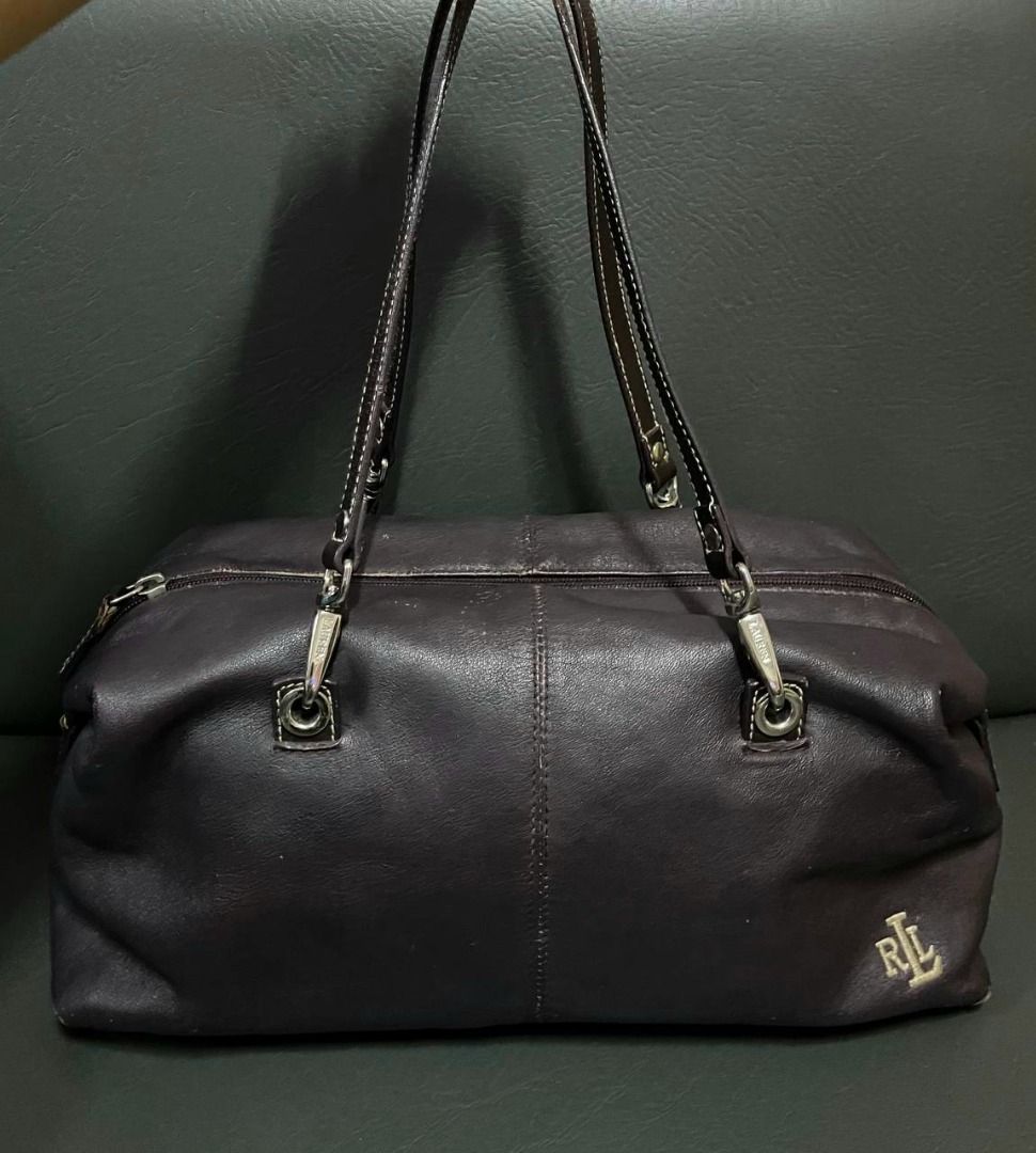 Vintage Ralph Lauren Bowler Bag in Plum Luxury Bags Wallets on Carousell