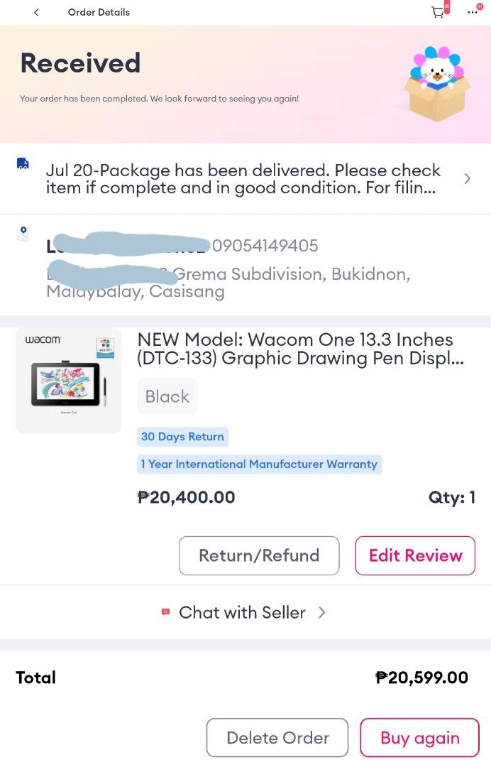 Wacom One 13.3 Inches (Category: Other Accessories) located in Malaybalay. Submitted by lmsanchez (Listing ID 1341811641, Image 2). Description: Box included Cables, pen, pen nibs inside tablet. Driver/installer can be downloaded online meet up only: Malaybalay citym Bukidnon.