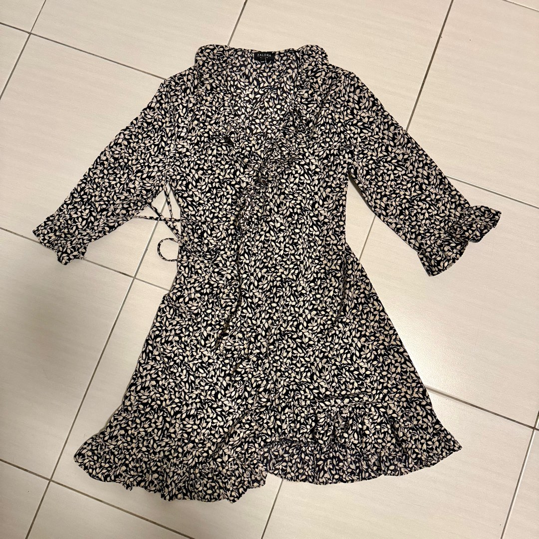Zalora Wrap Dress Women s Fashion Dresses Sets Dresses on Carousell