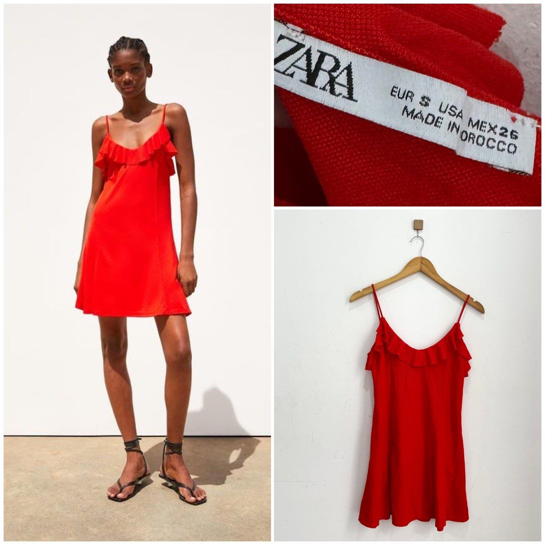 Zara red dress (Category: Dresses) located in Marilao. Submitted by glammed_by_ann.cs (Listing ID 1341861124, Image 2). Description: 🔺IG : glammed_by_ann.cs Follow for more avail items Last price na po Like new no issue no flaws Mop gcash J&T courier Bulacan location Follow my IG account for more available items .