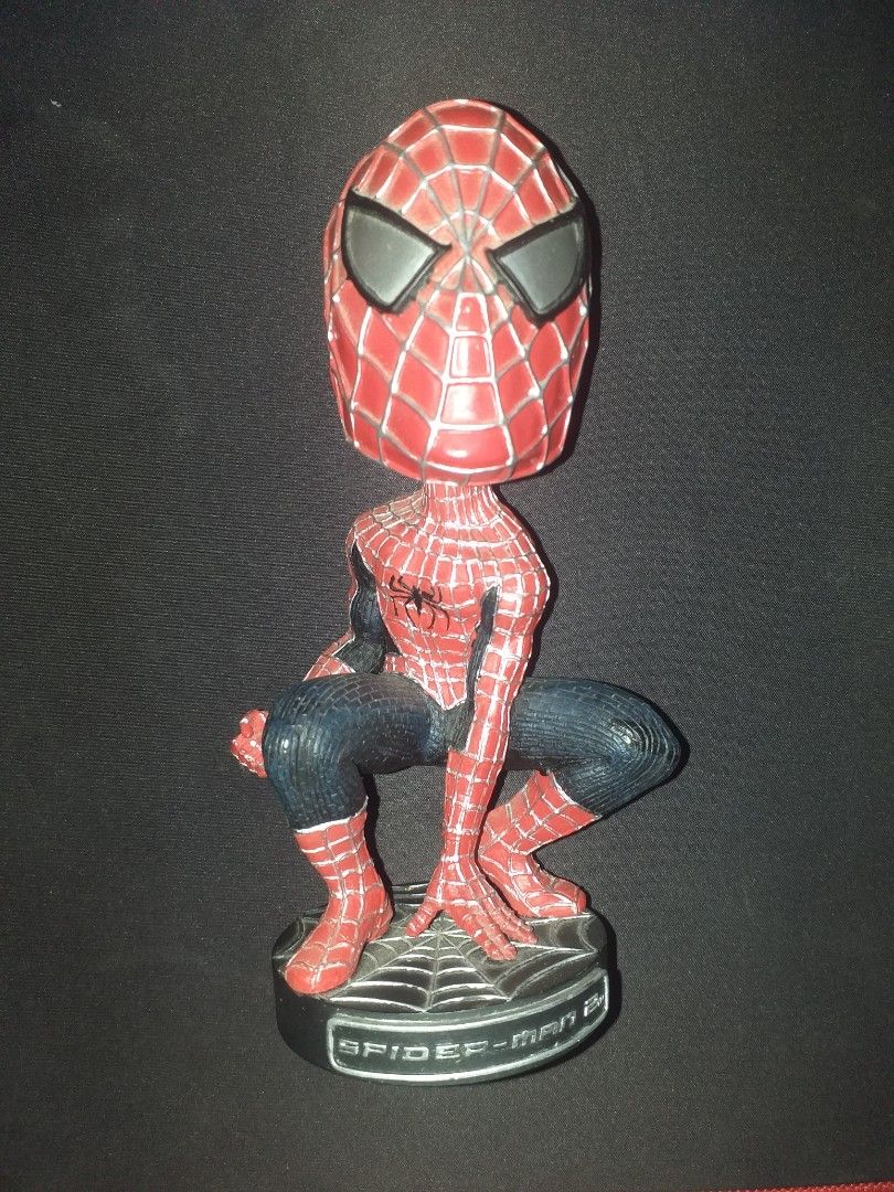 2002 Neca Head Knockers Marvel Spiderman 2 Bobble Head (Category: Figurines & Statues) located in Baguio. Submitted by eskimoprime (Listing ID 1341990604, Image 1). Description: Notes: - Loose - 2002 - Portion of the inside of the head is cracked but not visible when displayed - Purchased in the U.S. - Feel free to pm for more pics.