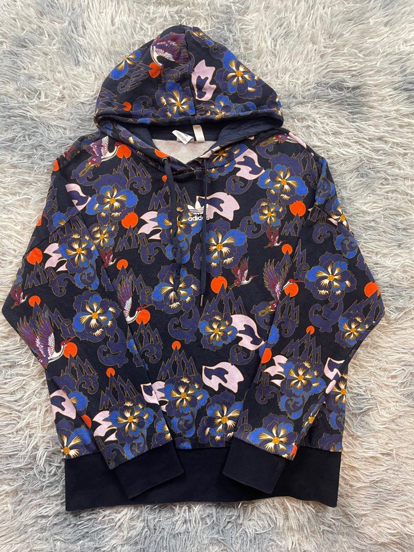 Adidas WMNS KIMONO Print Pullup Hoodie Women s Fashion Tops Others Tops on Carousell