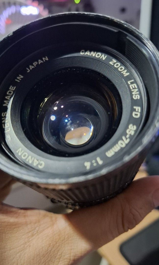 Canon FD 35-70mm (Category: Lens & Kits) located in Cagayan de Oro. Submitted by curated.box (Listing ID 1342144235, Image 3). Description: with Haze pero working 100% scratches dents visible.