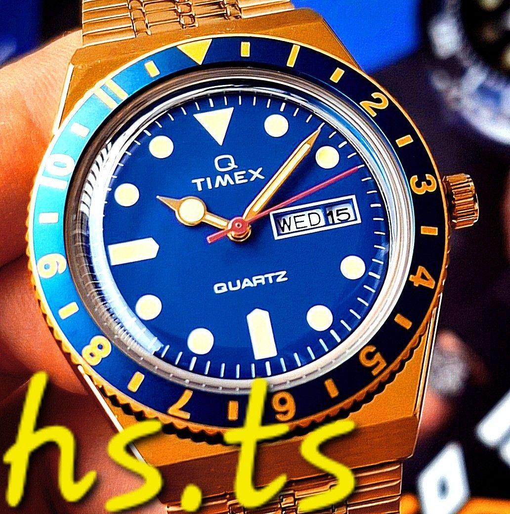 CHEAPEST Timex Q Gold Blue 38mm Quartz Sports Watch
