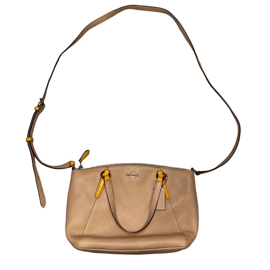 Coach Mini Kelsey Satchel – Chic, Compact, and Versatile for Everyday Elegance! (Category: Luxury Bags & Wallets) located in Daet. Submitted by itsnotjustbags (Listing ID 1341964627, Image 2). Description: •100% authentic. I bought it in Italy. The tag inside has a little peeling due to not using it anymore. But still very good condition. no other issues to mention other than that. product details: Metallic refined pebble leather Zip-top closure,