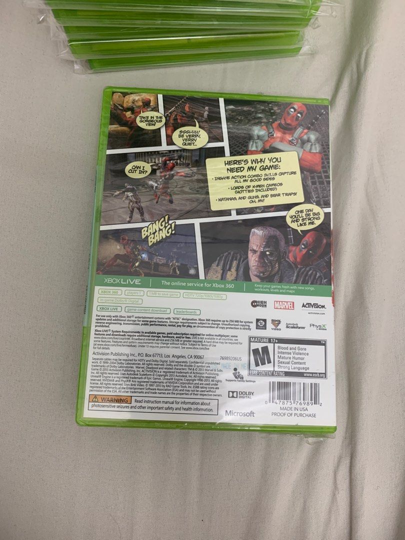 Deadpool xbox 360 sealed (Category: Xbox) located in Manila. Submitted by jetait (Listing ID 1342137663, Image 3). Description: .