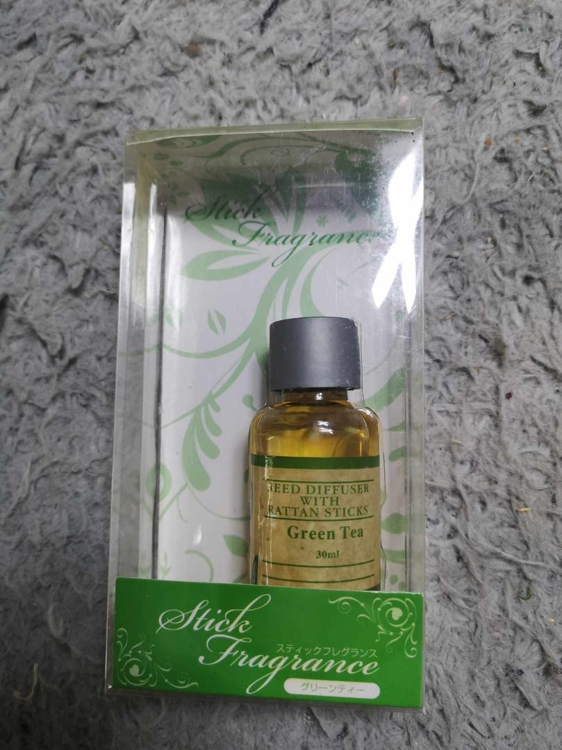 Green Tea Stick Fragrance Diffuser (Category: Air Purifiers & Dehumidifiers) located in Santa Cruz. Submitted by jmy_surplus.2 (Listing ID 1342100290, Image 1). Description: Size ; L - 14cm W - 75cm Color ; Type ; Diffuser Brand ; No brand Material ; Plastic Style ; Reed Diffuser With Rattan Stick LR 88 JMY 4.