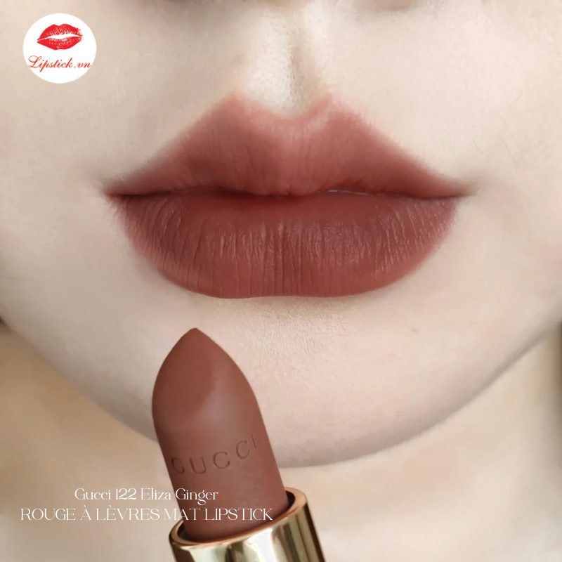 Gucci 122 Eliza Ginger Rouge à Lèvres Matte Lipstick, Beauty