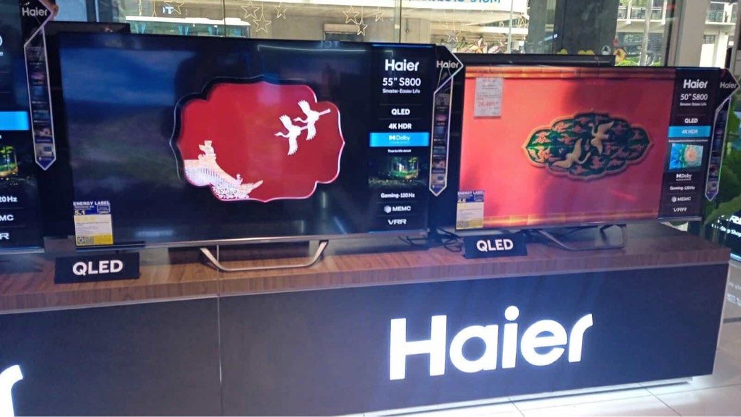 HAIER 4K UHD GOOGLE TV (Category: TV) located in Quezon City. Submitted by annys.online (Listing ID 1342091632, Image 3). Description: Haier uhd TVs H50s800ux Srp 37,490 Cash 22,000 H65s800ux Srp 54,990 Cash 34,200 H75s750ux Srp 89,990 Cash 38,200 H85s800ux Srp 129,995 Cash 67,900 H58K68ug Srp 32,990 Cash 21,700 H55s80eux Srp 38,995 Cash 22,800 H65s80eux Srp 53,990 Cash 32,400 H50s80eux Srp 34,990 Cash 22,000 H98s900ux Srp 349,990 Cash 157,500 Br