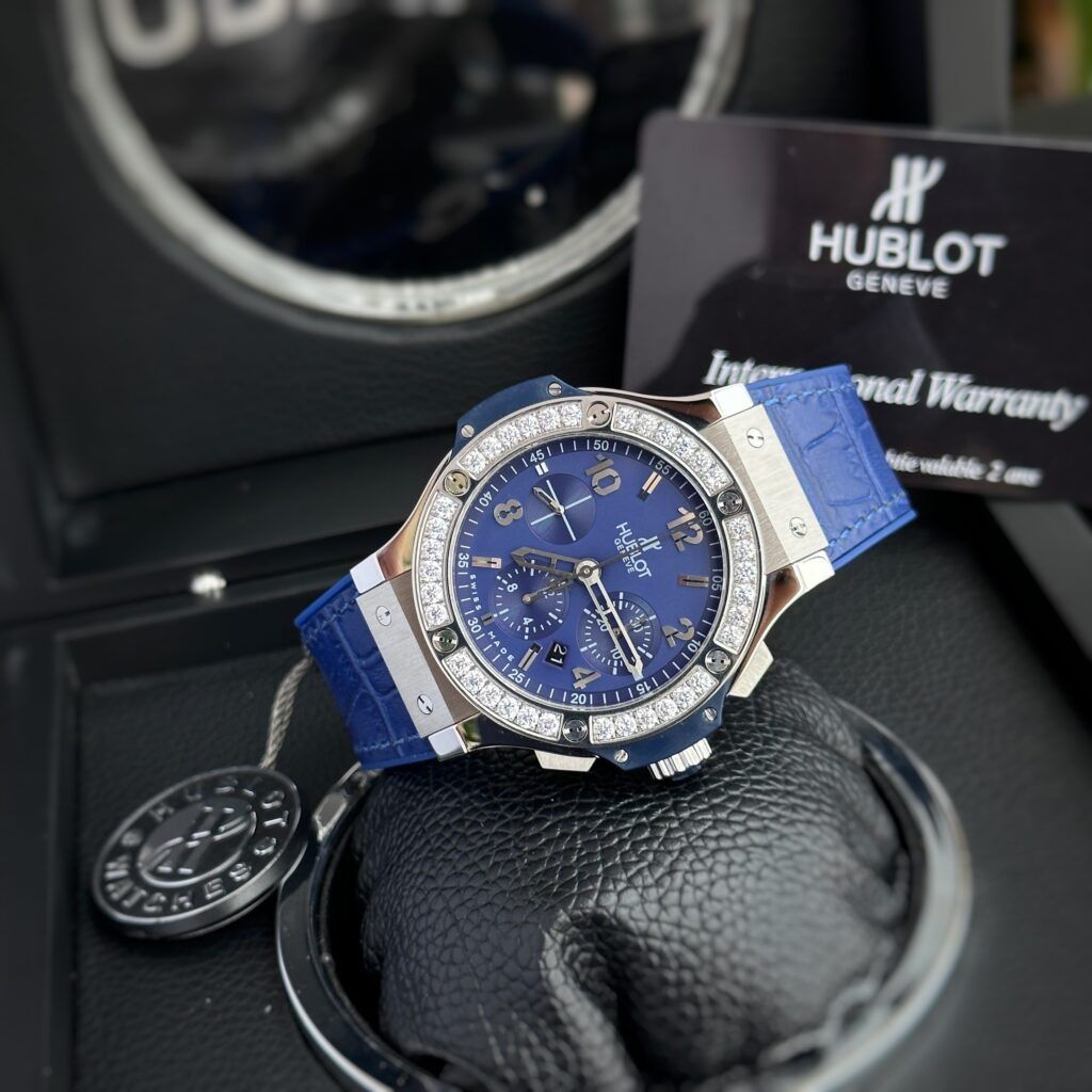 Hublot Big Bang Geneve Chronograph Rep 11 Blue 44mm Watch Men s Fashion Watches on Carousell