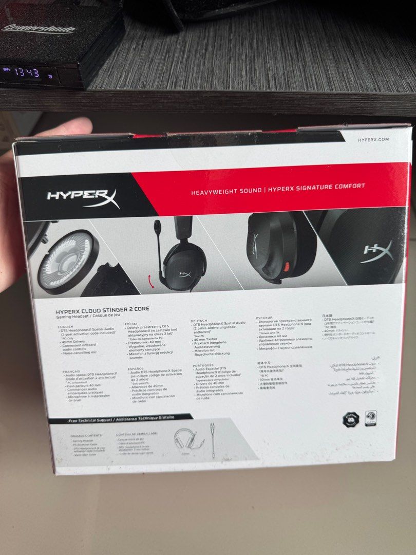 Hyperx cloud stinger 2 (Category: Headphones & Headsets) located in Kuala Lumpur. Submitted by yeeee1000 (Listing ID 1342007352, Image 2). Description: 40mm drivers Noise cancelling mic Headphone spatial audio Lightweight comfort.
